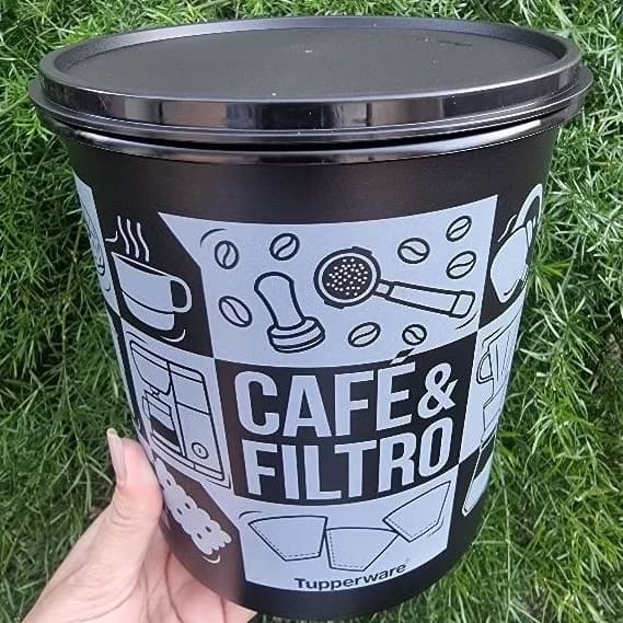 CAFÉ E FILTRO POP BOX TUPPERWARE  - ( PARA 500g DE  PÓ E 30 FILTROS)