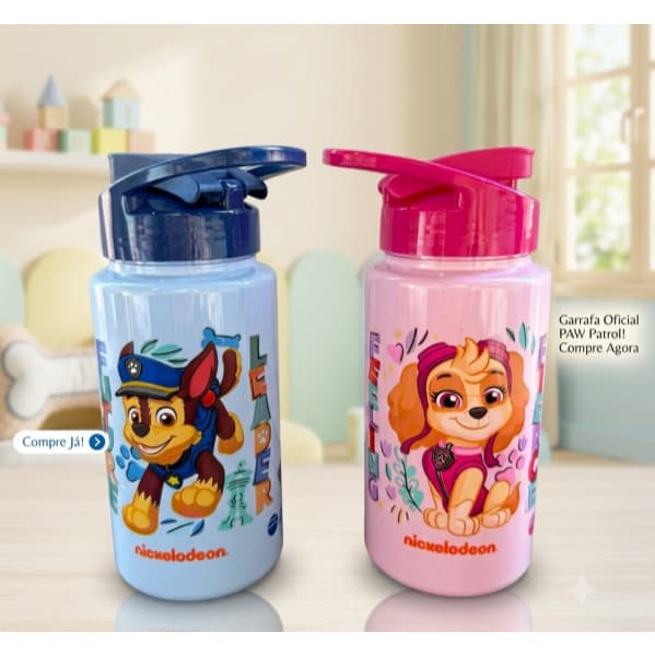 GARRAFA SQUEEZE 500ML PATRULHA CANINA SKYE LEMBRANCINHA DE ANIVERSARIO