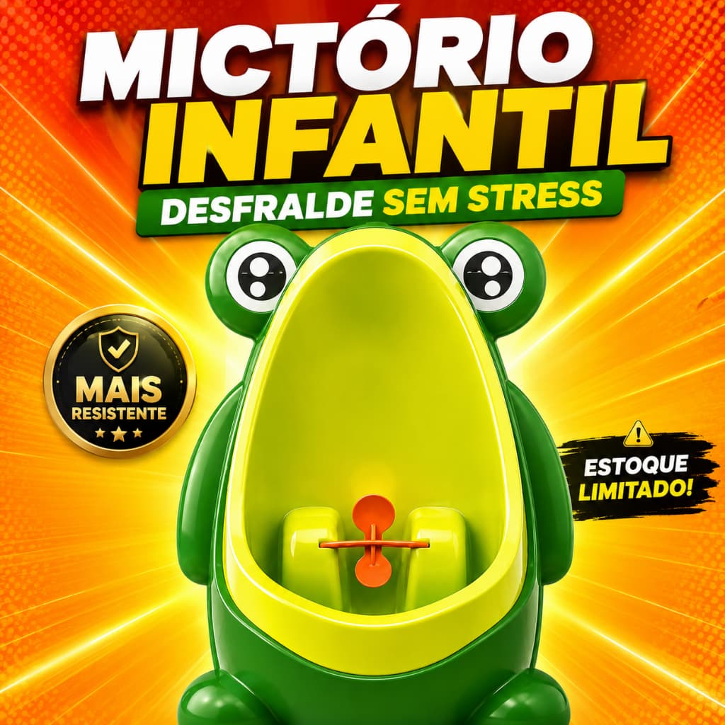 Mictório Infantil Sapinho Menino Alvo Giratório para Brincadeira Divertido Desfralde Fácil