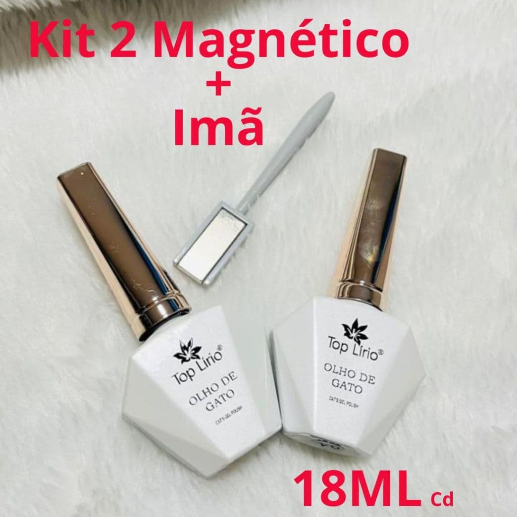 Esmalte Magnético Olho de Gato kit 2 un + Imã  Uv/Led Lirió  Reflexive 18ML