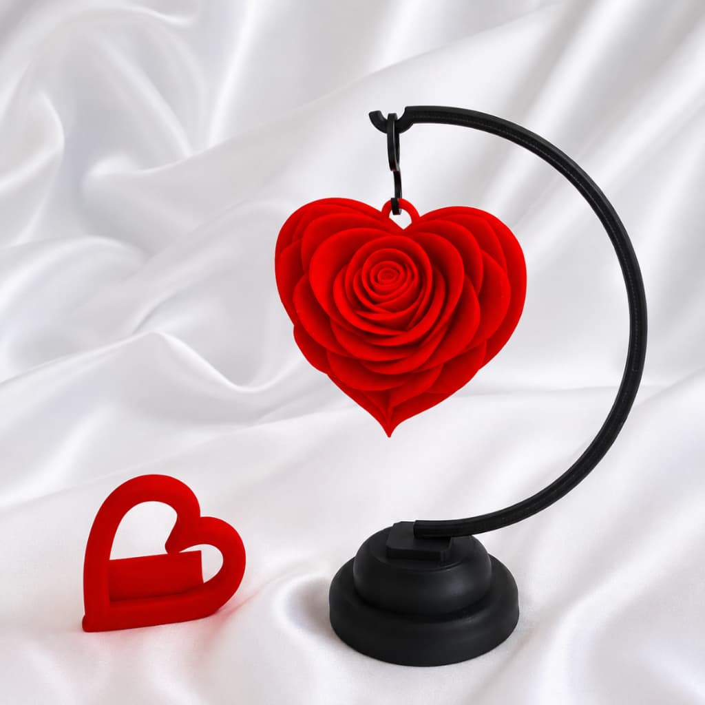 Decoração Coração Rosa + Porta Retrato