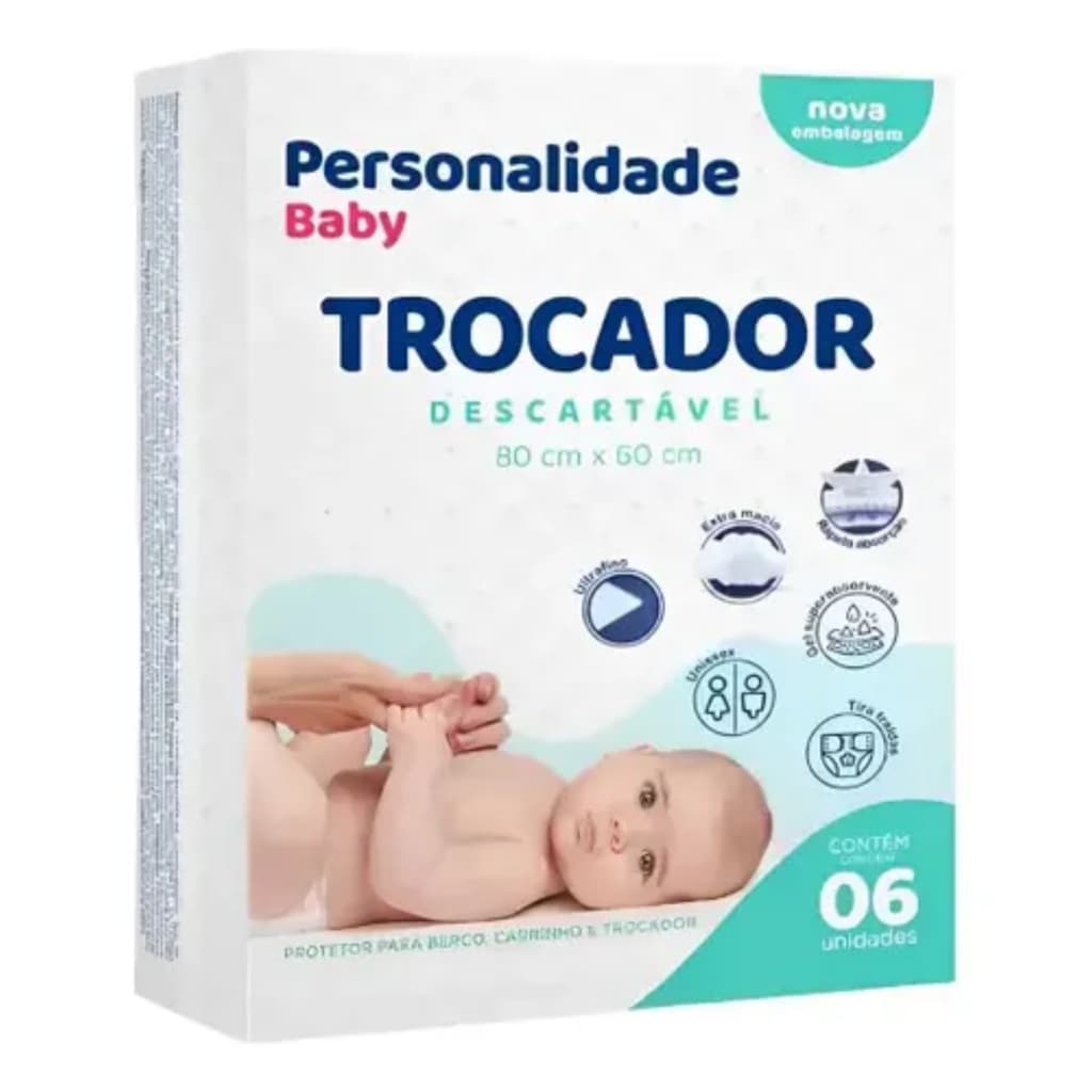 Lençol Absorvente Personalidade 80x60 1 Pacote C/6 Unid.