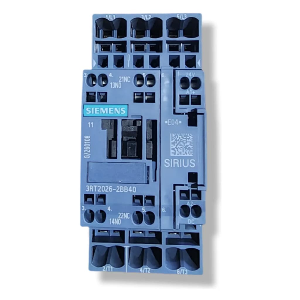 Contator Tripolar 3rt2026-2bb40 25a 24vcc 1na+1nf Siemens Sirios break all lines 35 A600V AC