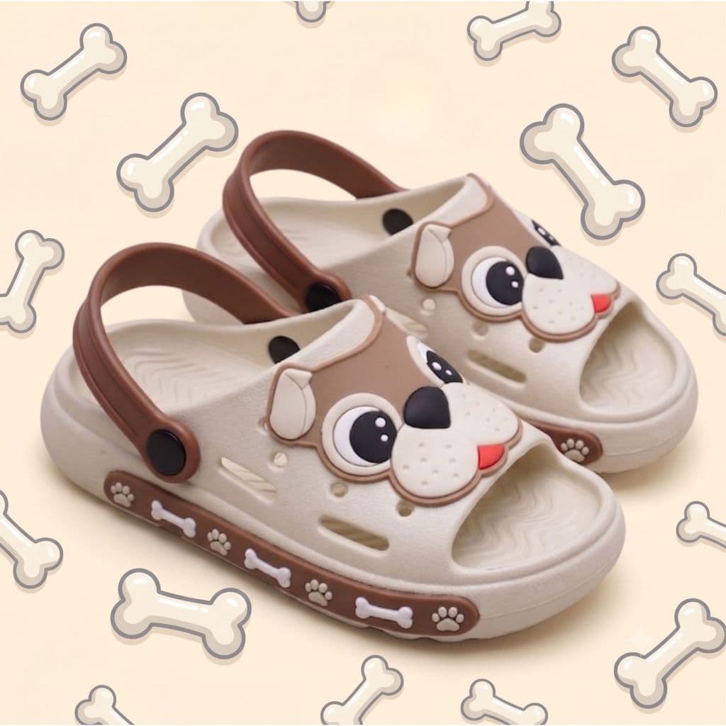 Sandália Menino Infantil Slide Bichinho Cachorro Fofinho Confortável