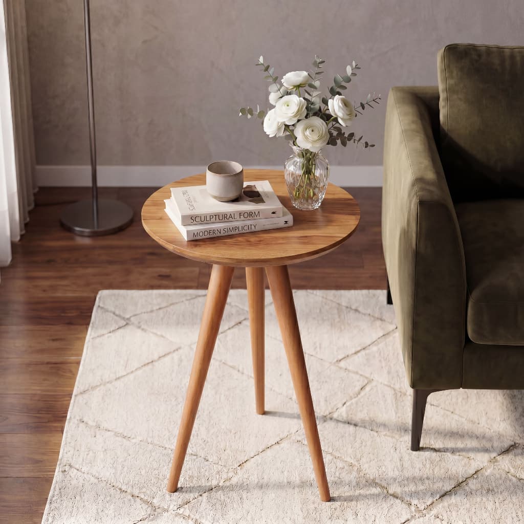Mesa de Apoio Classic Redonda com Pés Palito Decoração