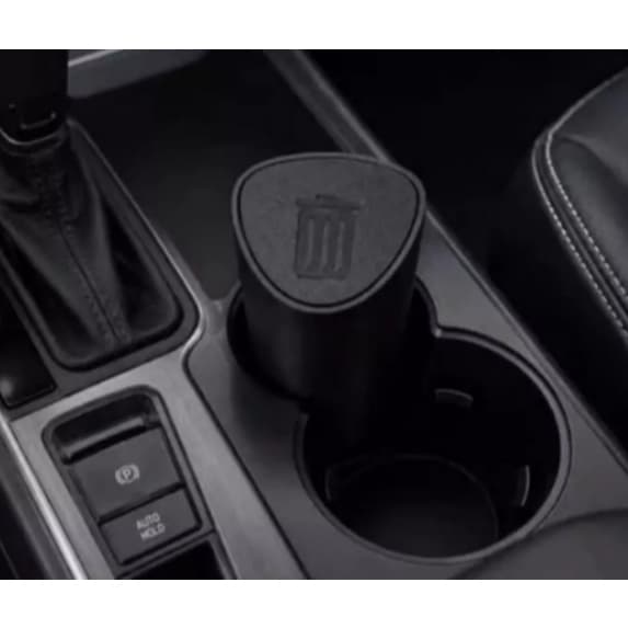 Mini Lixeira Automotiva Porta Copos Carro Preto Organizador Moderno e Minimalista