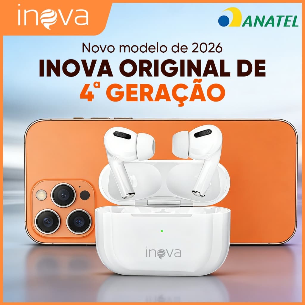 INOVA fone de ouvido intra-auricular sem fio Bluetooth com microfone ENC redução de ruído HIFI qualidade de som 50 horas