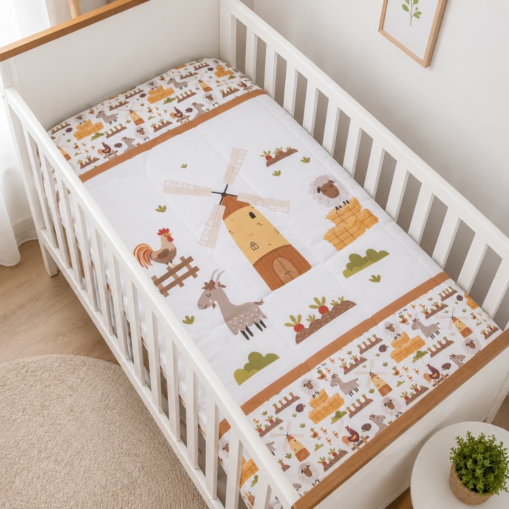 Edredom Sublimado Para Berço Menina Menino Estampado Moderno Ideal Para Qualquer Estação
