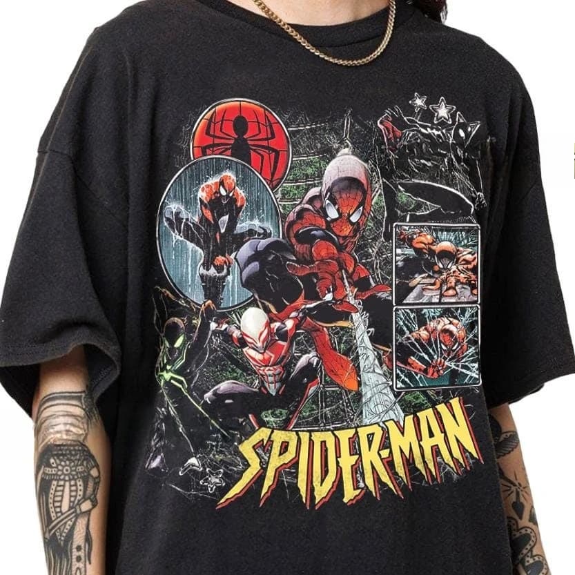 Camiseta Basica e OVERSIZED Aranha The Amazing Logo Um Novo dia Spider Miranha Comic Unissex