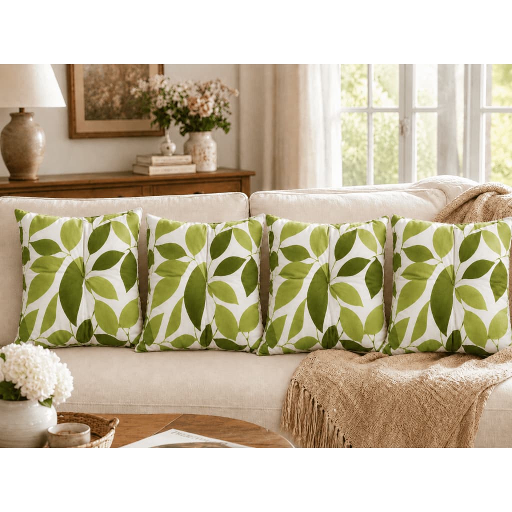 Kit 4 Almofadas Decorativas 45x45cm com Enchimento Estampadas para Sofá e Cama