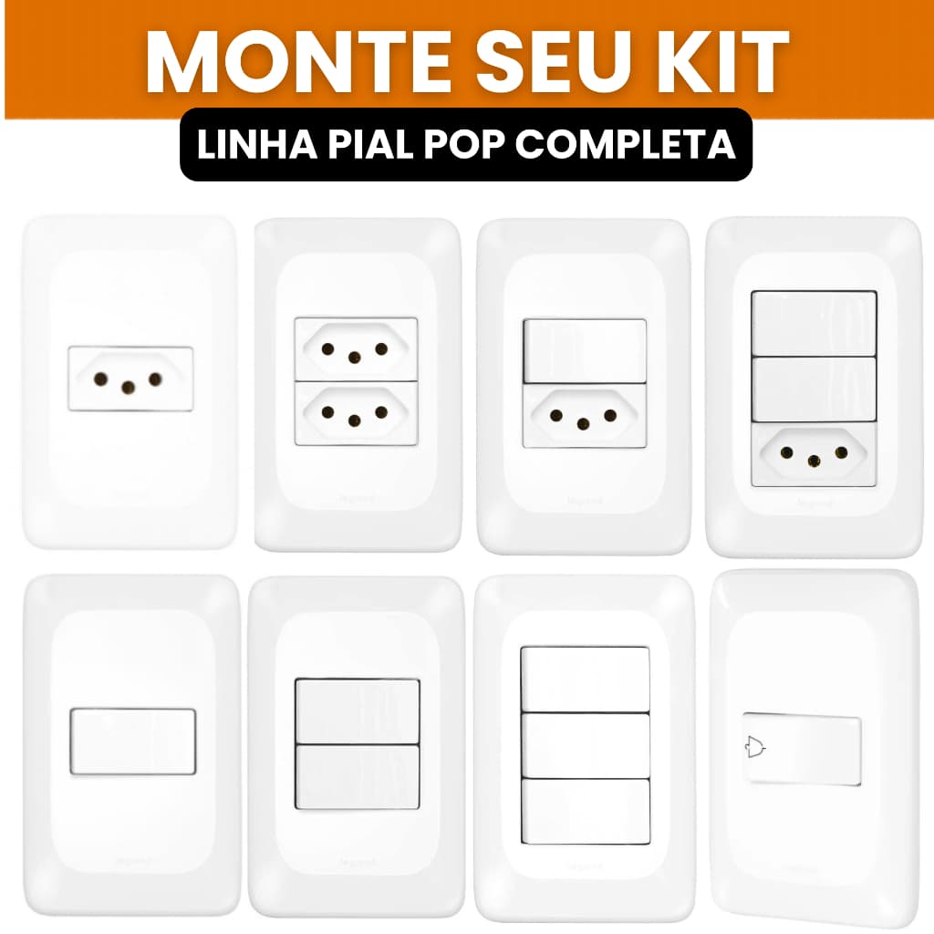 Tomadas e Interruptores Linha Pial Pop Legrand Todos os Modelos
