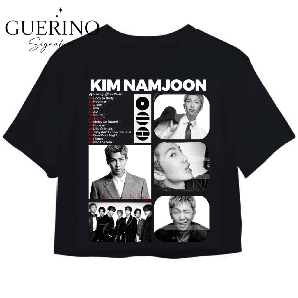 Cropped RM Kim Namjoon Arirang K-pop Álbum Unissex 100% Algodão