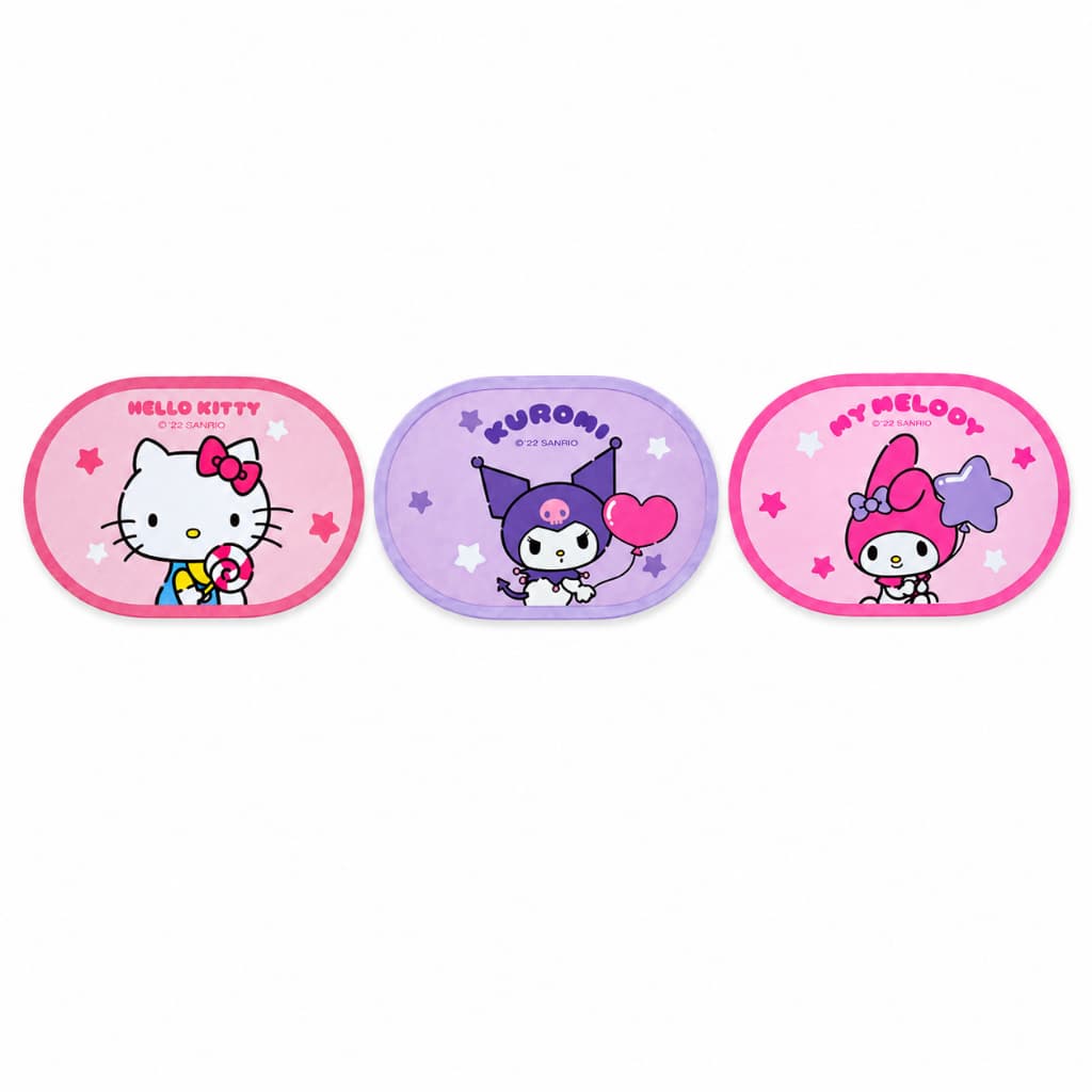 TAPETE DE CHÃO ANTIDERRAPANTE SANRIO MINISO PERSONAGENS HELLO KITTY KUROMI OU MY MELODY