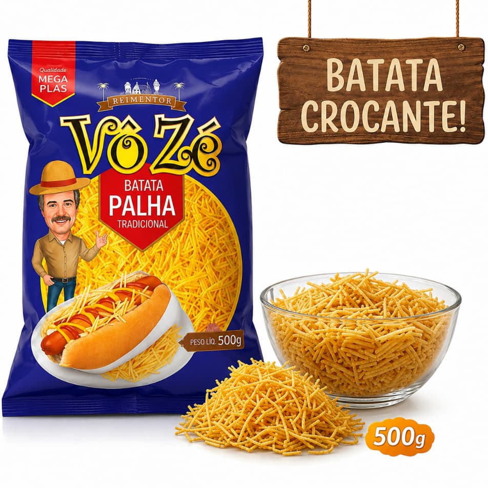 Batata Palha Tradicional Vô Zé 500g Crocante para Strogonoff Lanches