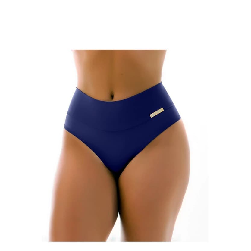 Calcinha Feminina com Cós Alto Modela Quadril Lisa Confortável Dia a Dia Kit Com 5