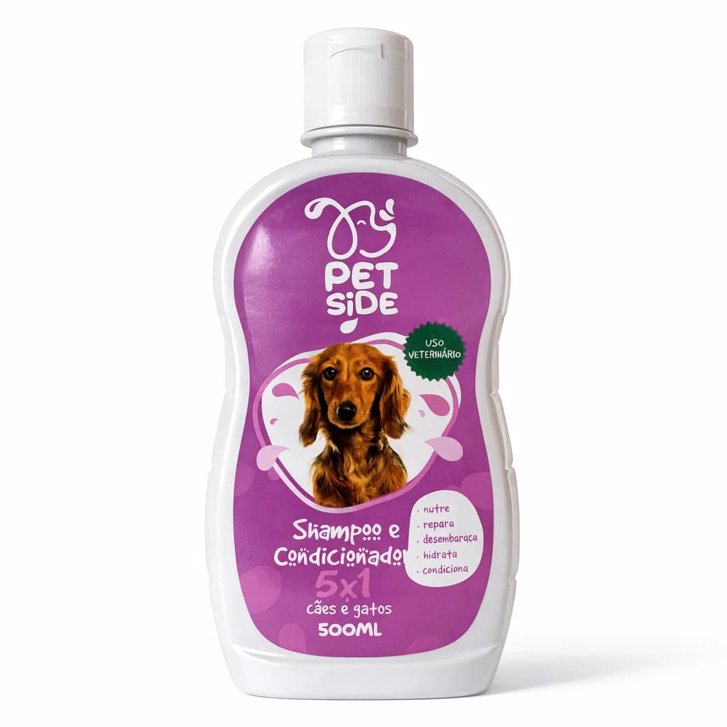 Shampoo & Condicionador para Cachorro Gatos Cães 5 em 1 Nutre Repara Desembaraça Hidrata Condiciona