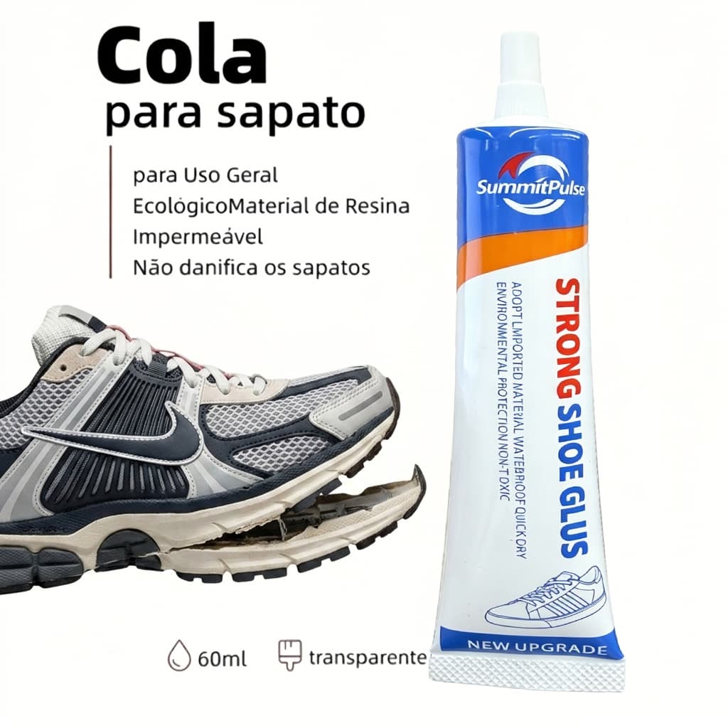 Cola Multiuso Universal para Sapatos - Adesivo à Prova D'água para Reparo Rápido e Resistente cola