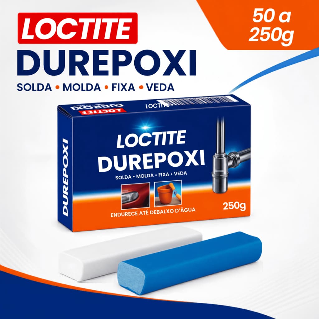 Durepoxi Cola Epóxi Massa Adesiva Endurece Até Debaixo D'água Solda-Molda-Fixa-Veda Epóxi Loctite