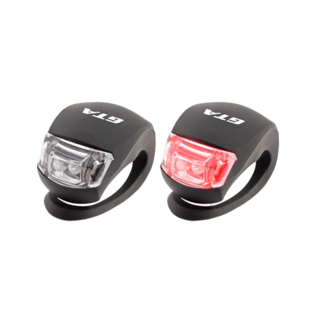 Par de Led Sinalizador Para Bike GTA Dianteiro e Traseiro Branco/Vermelho