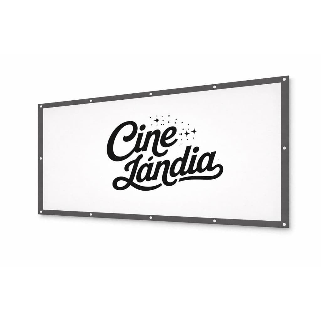 Tela Telão de Projeção Projetor Datashow Ilhós Borda Cinza Alta Qualidade HD Full HD 4K 16:9 200 Polegadas Gigante
