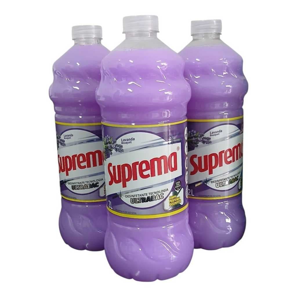 Desinfetante Suprema LAVANDA  2 litros - KIT COM 3 UNIDADES