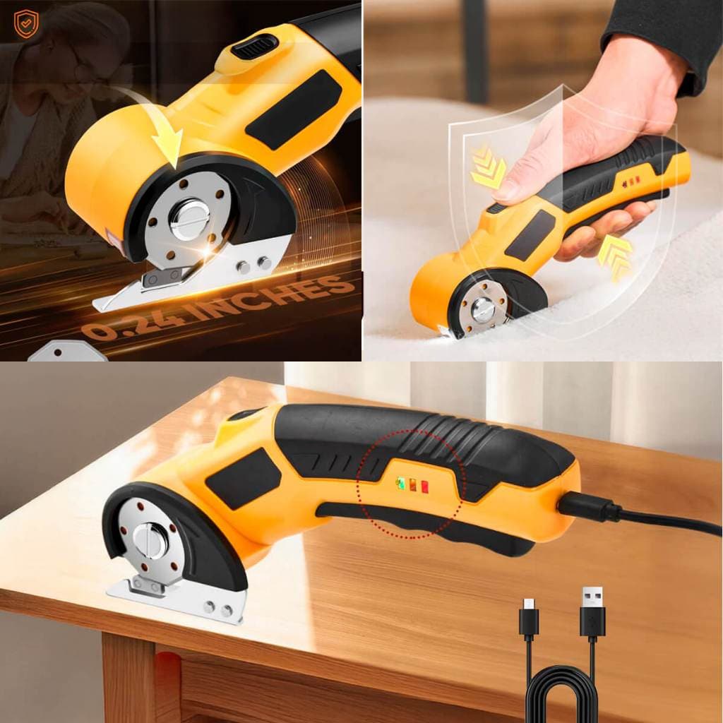 KIT ALICATE MULTIFUNCIONAL MARTELO MACHADO CANIVETE + TESOURA ELÉTRICA CORTADOR DE TECIDO ROTATIVO PROFISSIONAL