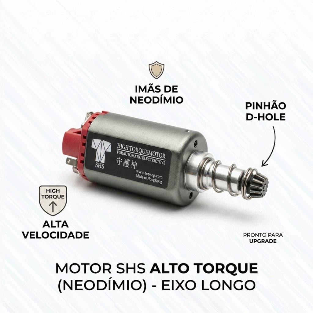 Motor High Torque SHS Eixo Longo Neodímio Gearbox V2 Peça Upgrade Profissional