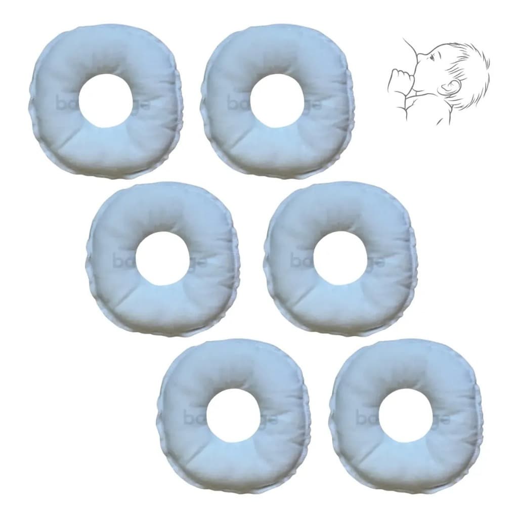 Kit 3 Pares Rosquinhas Para Seios Amamentação Laváveis Protetor Absorvente Reutilizável