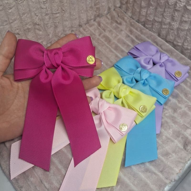 Laço cabelo de Gorgurão com pontas– Bico de Pato | Várias Cores Disponíveis