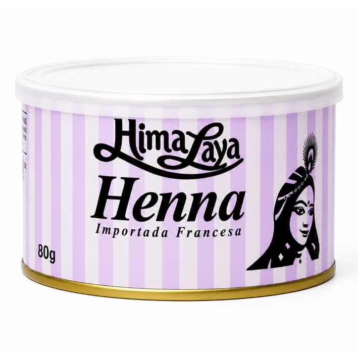 Henna para Cabelo Coloração Natural Henna Francesa Pó Himalaya 80 Gramas