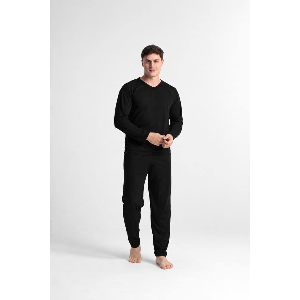 Conjunto Pijama Masculino Básico Manga Longa