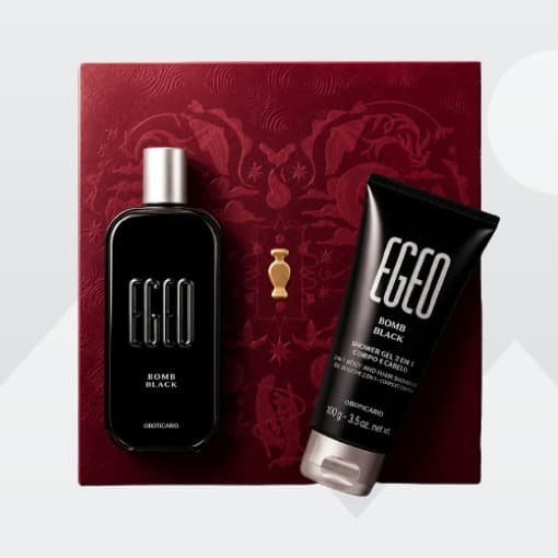 Perfume Egeo Bomb Black 90ml + Sabonete em Gel 100g | Kit Completo