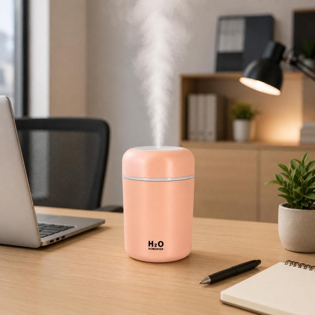 Umidificador de Ar Difusor Aromatizador Silencioso USB Portátil P/ Quarto Escritório Sala Decoração