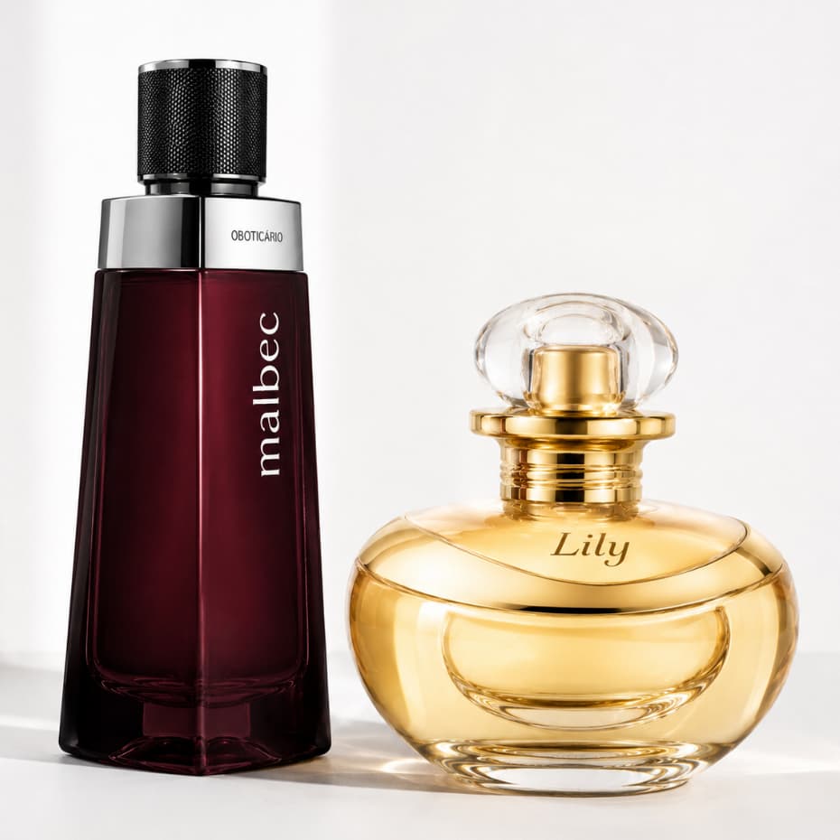 Perfumes Masculino Feminino Kit 2 Importados Malbec Lily Luxo Presente Casal Elegante