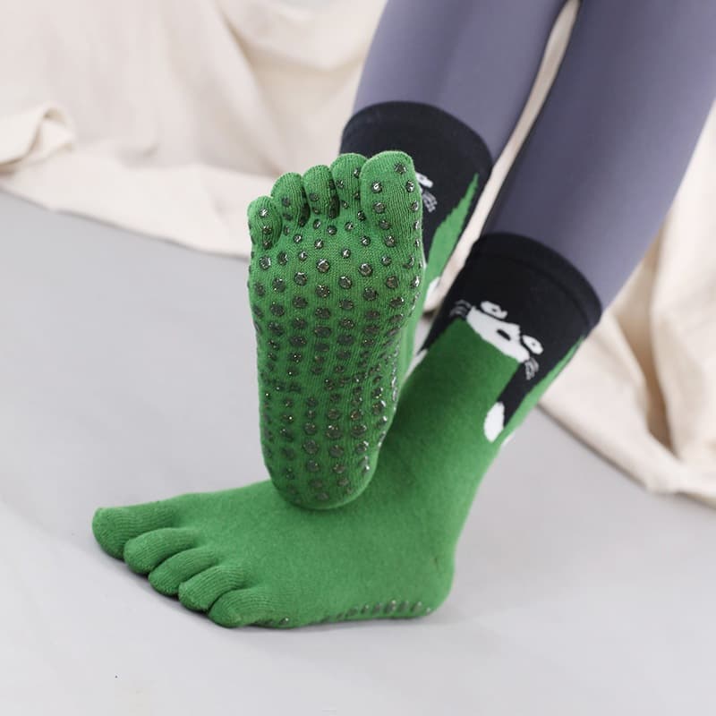 Meia Antiderrapante 5 Dedos Gatinho Premium Conforto Ergonômico