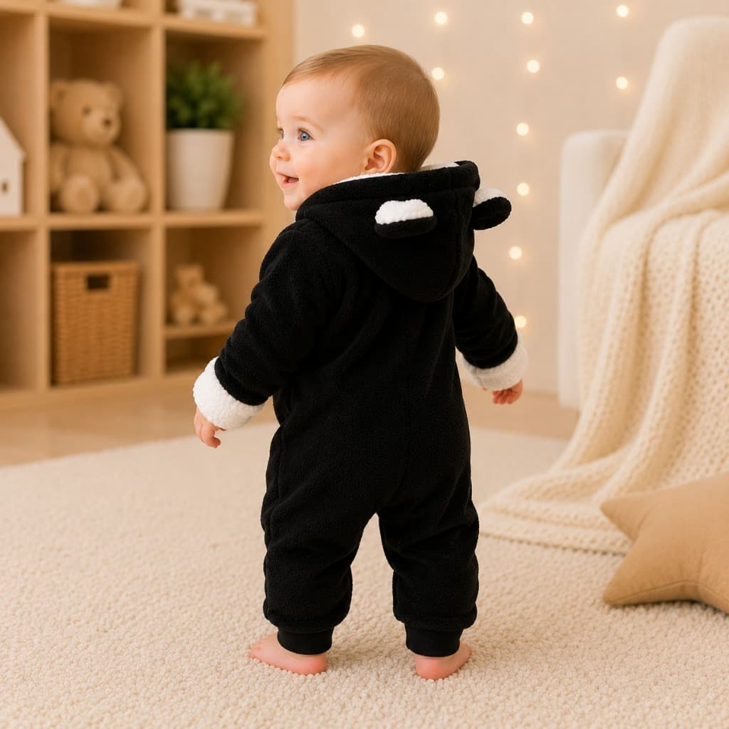 Macacão bebê menino e menina preto /presente/inverno/pronta entrega