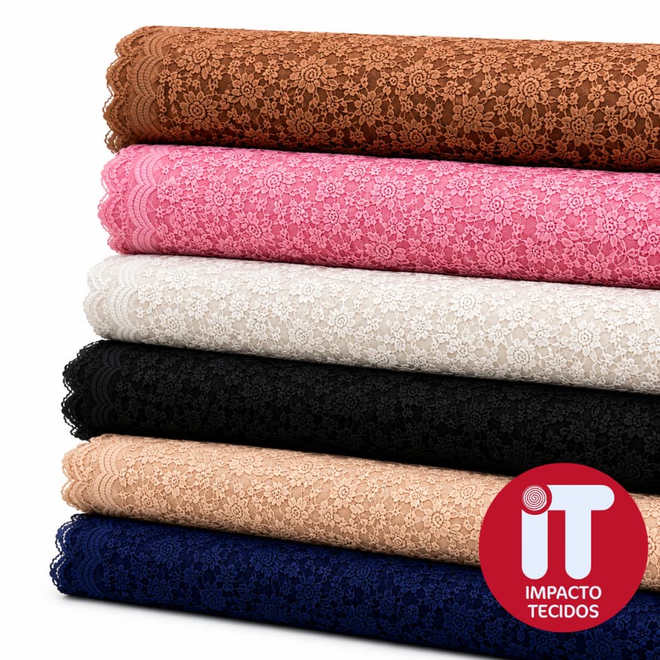 Tecido Renda Com elastano (1mt x 1,50mt) Renda de poliamida com lycra