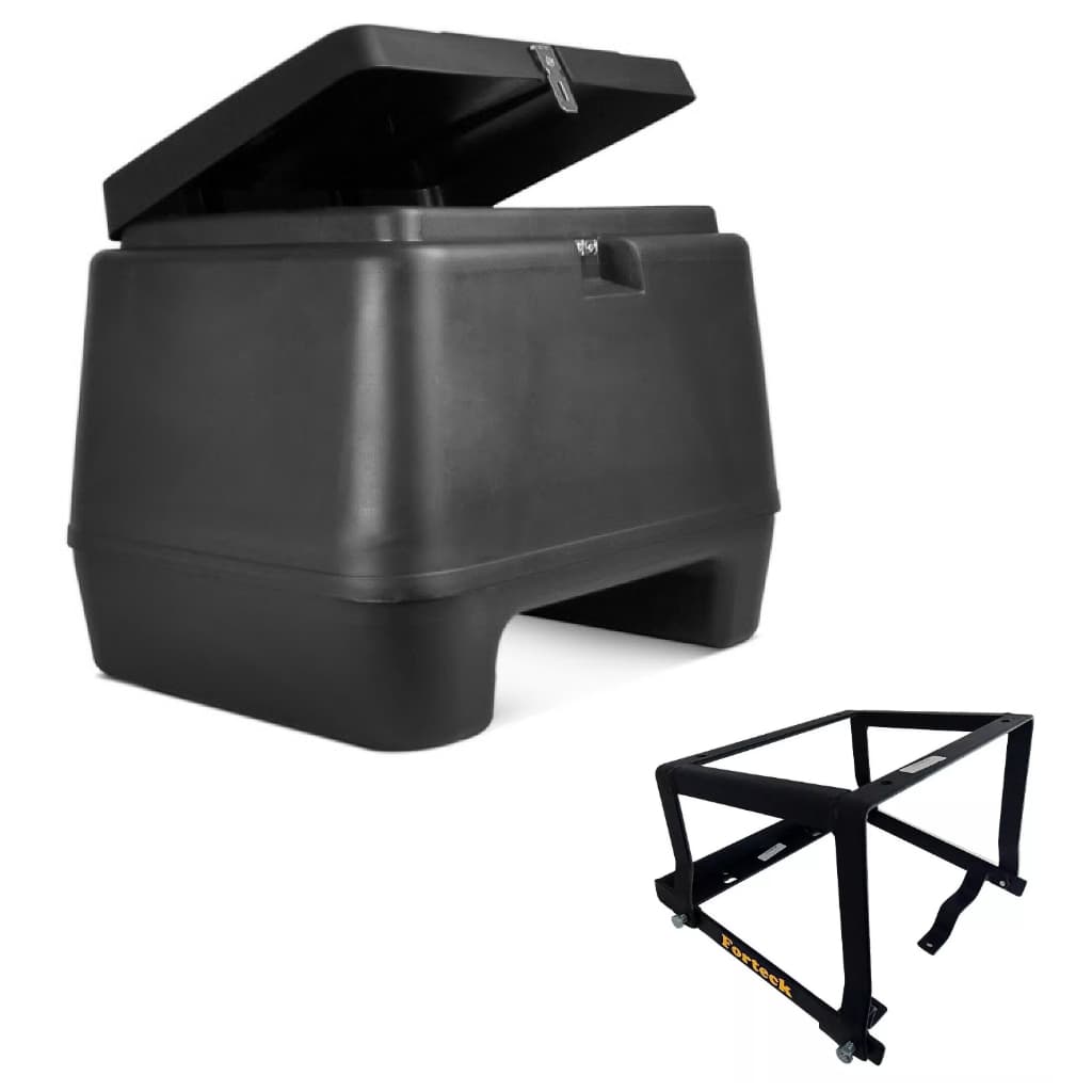 Baú Bauleto Motoboy 80 Litros Protork + Suporte Reforçado Xre 300 2010 Até 2027 Sahara 300