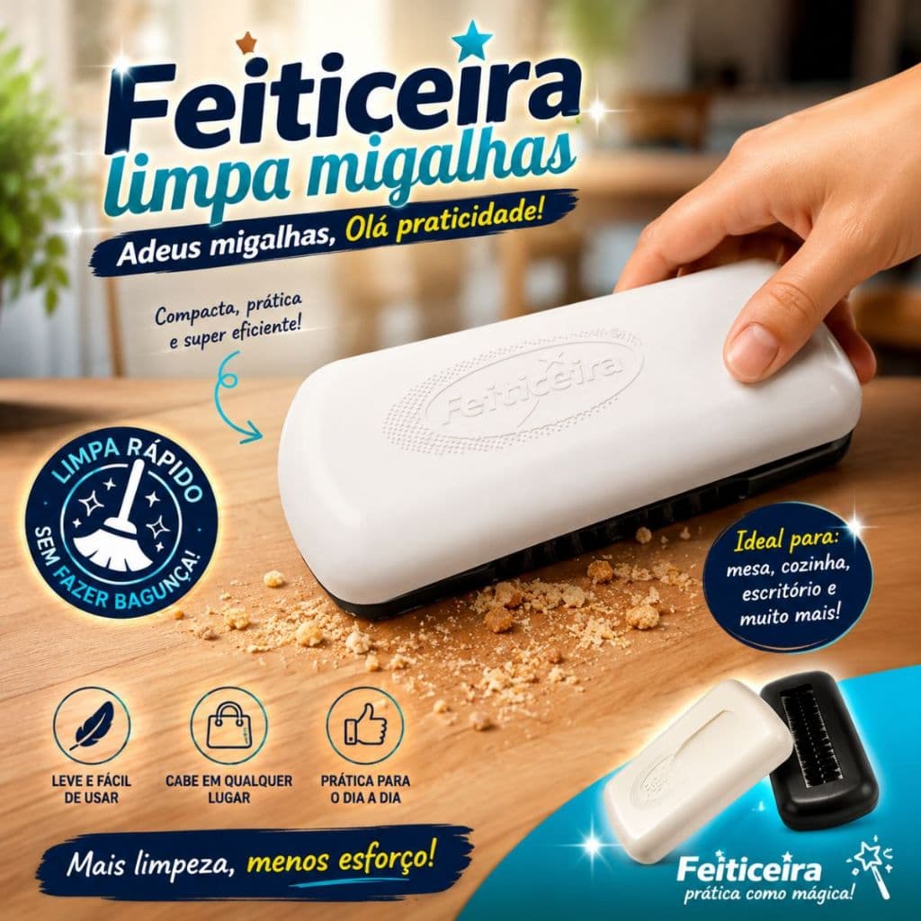 Limpador de Farelos Migalhas Feiticeira Branca