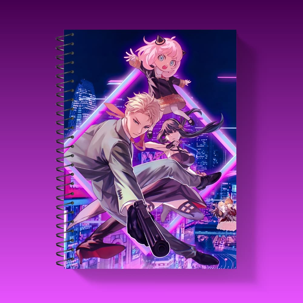 Caderno Anime Spy Family Personalizado Capa Dura 1, 10 e 20 Materias