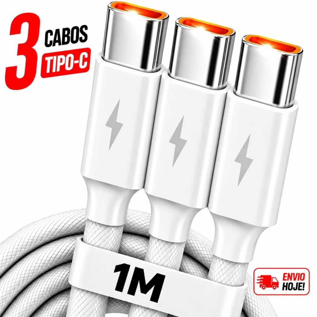 kit 3 cabos tipo c