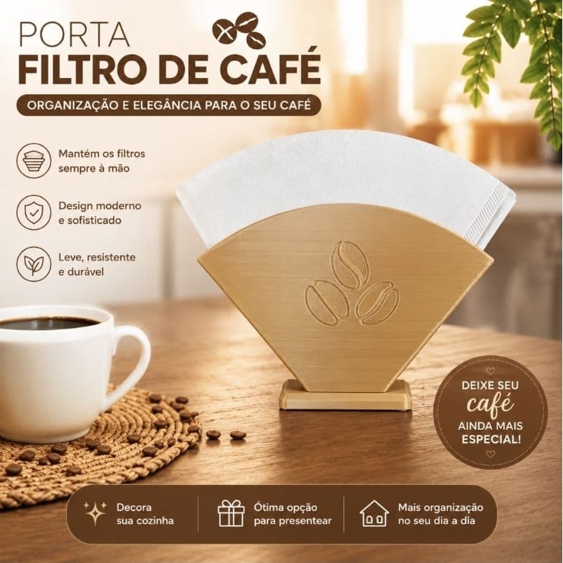 Porta Filtro de Café - Organização para o cantinho do café