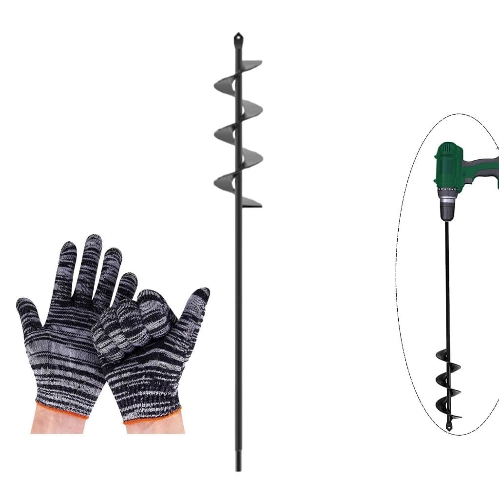 Broca Plantio Trado Para Furadeira 50mm X 450mm Jardim Jardinagem Plantar Mudas Horta Fazer Furos