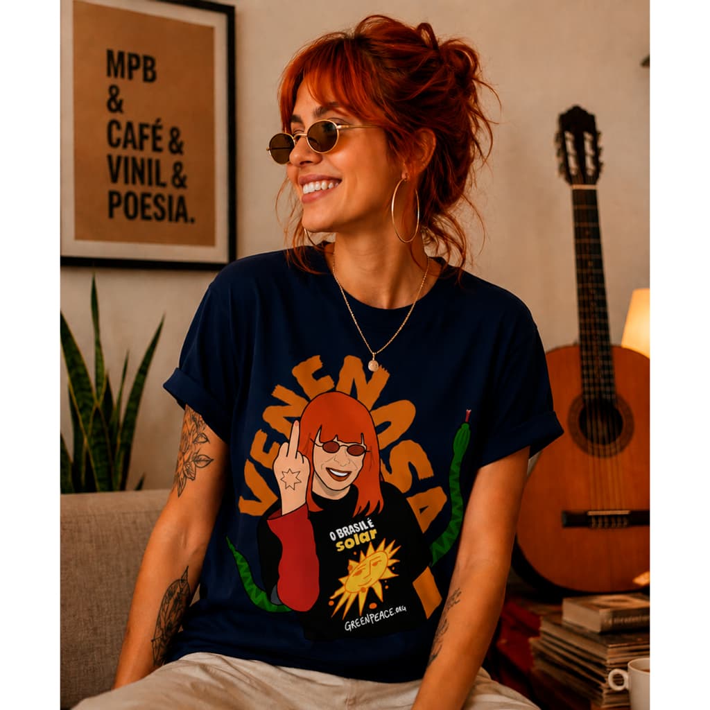 Camiseta MPB Rita Lee 100% Algoodão Barzinho Show Dia a Dia, para diversas ocasiões