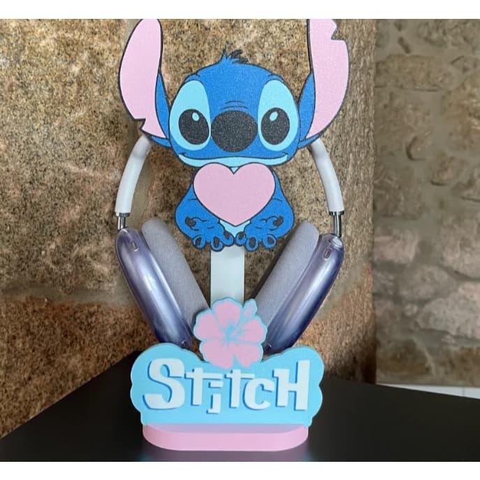 Suporte para Fone de Ouvido Stitch – Organizador de Mesa para Impressão 3D