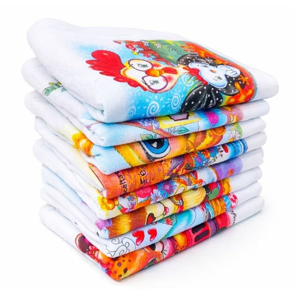 Kit 10 PANOS De Prato ESTAMPADO Pé De Galinha Tamanho 41 x 66 Artesanato Decoração