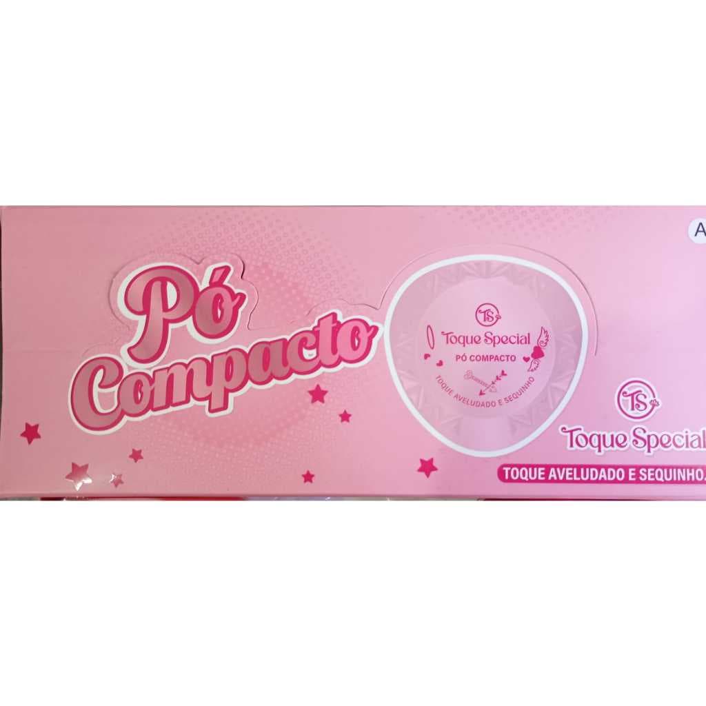 Toque Special Pó Compacto 4 em 1 espelho, base , pó, e esponjinha toque aveludado e sequinho em 3 tons de cores