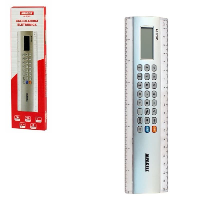 Calculadora 2 Em 1 Com Régua De Mesa Régua Calculadora