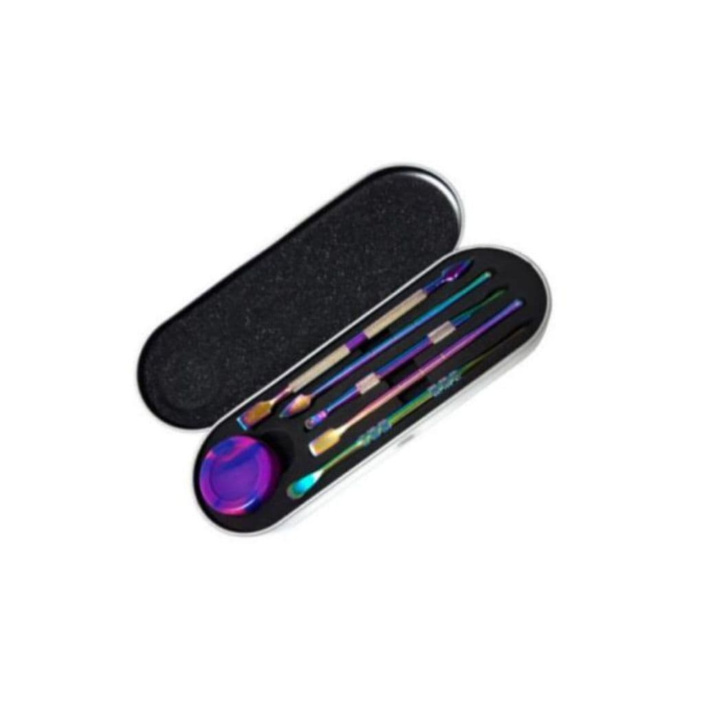 Kit Case Pinças de Metal e Pote Silicone p/ Manipulação Resina Pintura Cera Cosméticos Laboratório Óleo