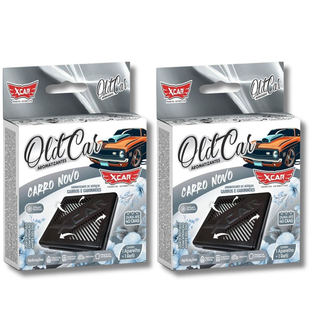 Kit 2x Aromatizante Oldcar Xcar Aparelho E Refil - Carro Novo